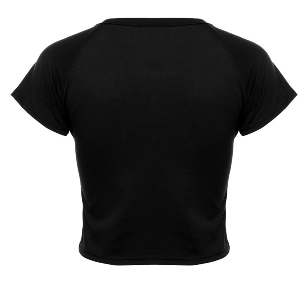 Psycho Black White Crop Top - Picture 4 of 6